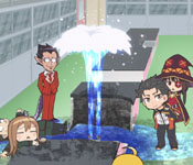 megumin lighting a bunsen burner